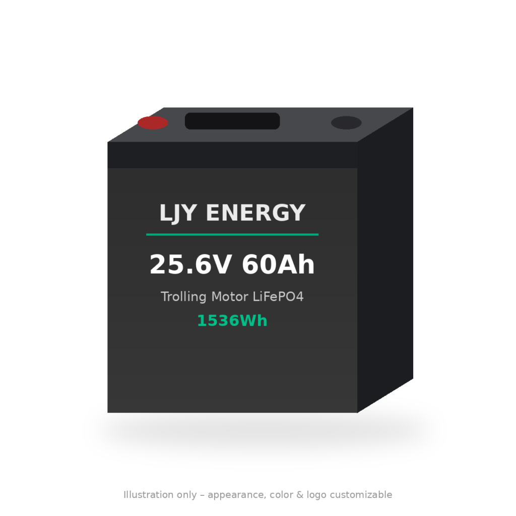 24V 60Ah Trolling Motor LiFePO4 Battery 24V 60Ah Trolling Motor LiFePO4 Battery – illustrative product render