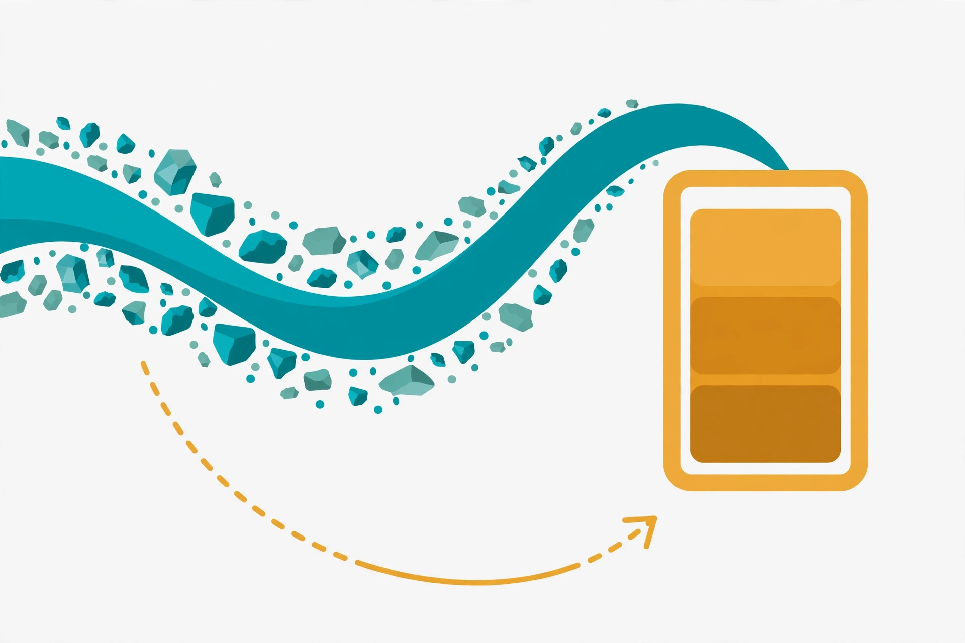 China LFP Battery Cell Prices 2026: Trends, Data & Buyer Guide Conceptual diagram: raw-material cost wave flowing into a battery cell with a time-lag arrow, illustrating delayed cost pass-through